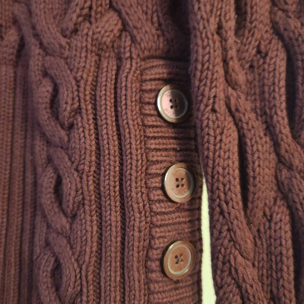 Tommy Hilfiger Burgundy V-Neck Sweater - Picture 3 of 9